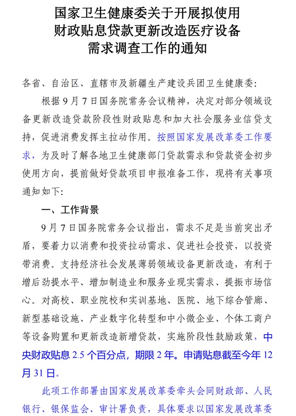 醫(yī)療設備貼息貸款政策申請條件及流程解讀